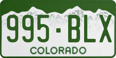 CO license plate 995BLX