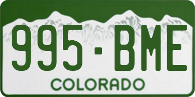 CO license plate 995BME