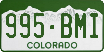 CO license plate 995BMI