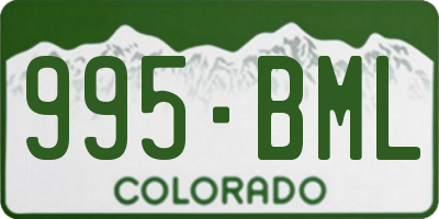 CO license plate 995BML