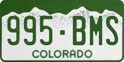 CO license plate 995BMS