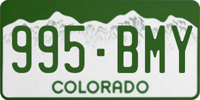 CO license plate 995BMY