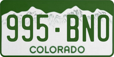CO license plate 995BNO