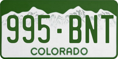CO license plate 995BNT