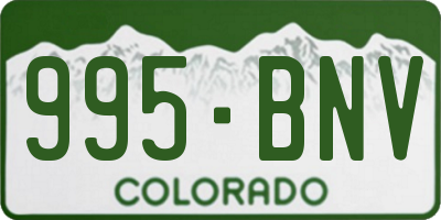 CO license plate 995BNV