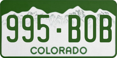 CO license plate 995BOB