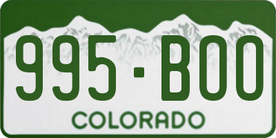 CO license plate 995BOO