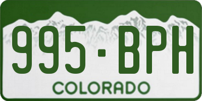 CO license plate 995BPH