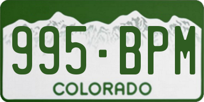CO license plate 995BPM