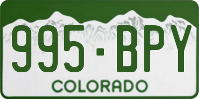 CO license plate 995BPY