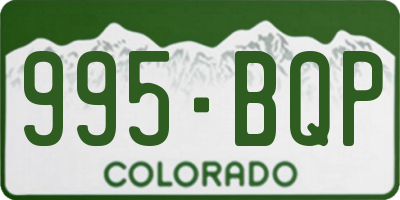 CO license plate 995BQP