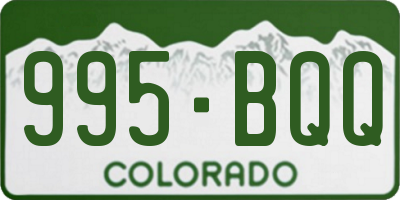 CO license plate 995BQQ