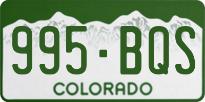 CO license plate 995BQS