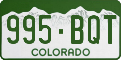 CO license plate 995BQT
