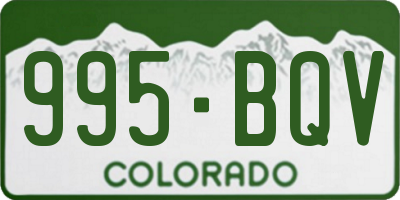 CO license plate 995BQV