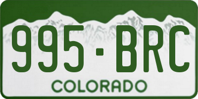 CO license plate 995BRC