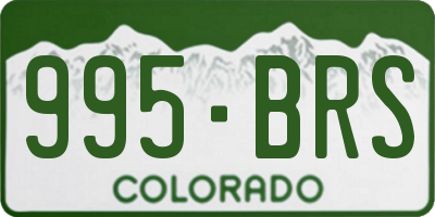 CO license plate 995BRS
