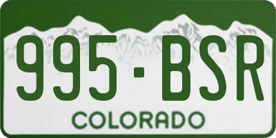 CO license plate 995BSR
