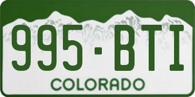 CO license plate 995BTI