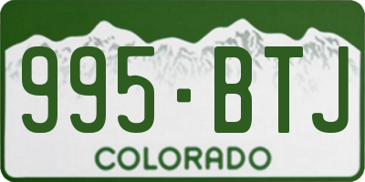 CO license plate 995BTJ