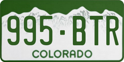 CO license plate 995BTR