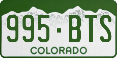 CO license plate 995BTS