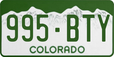 CO license plate 995BTY