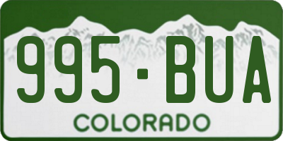 CO license plate 995BUA