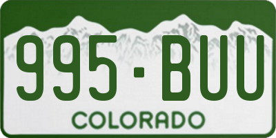 CO license plate 995BUU