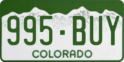CO license plate 995BUY