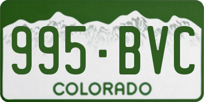 CO license plate 995BVC