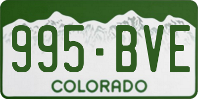 CO license plate 995BVE