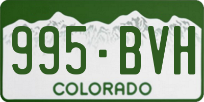 CO license plate 995BVH
