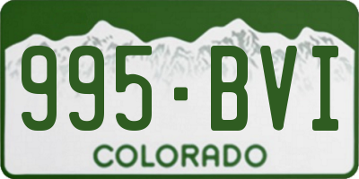 CO license plate 995BVI