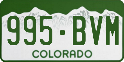 CO license plate 995BVM