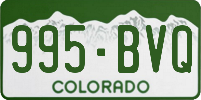 CO license plate 995BVQ