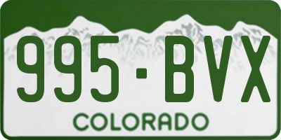 CO license plate 995BVX
