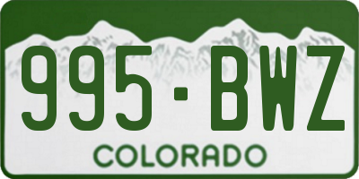 CO license plate 995BWZ