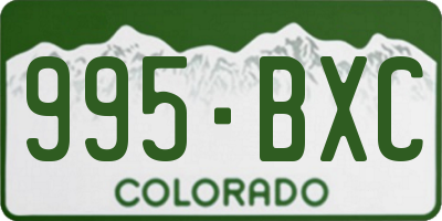 CO license plate 995BXC