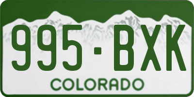 CO license plate 995BXK