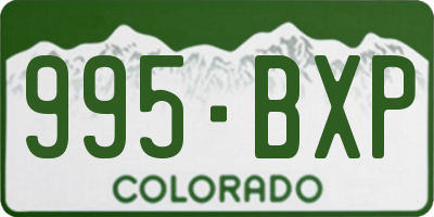 CO license plate 995BXP