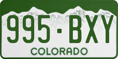 CO license plate 995BXY