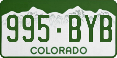 CO license plate 995BYB
