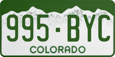 CO license plate 995BYC