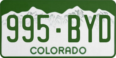 CO license plate 995BYD