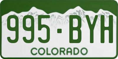 CO license plate 995BYH