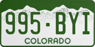 CO license plate 995BYI