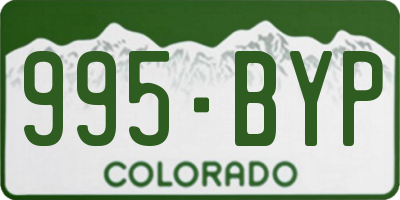 CO license plate 995BYP