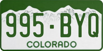 CO license plate 995BYQ