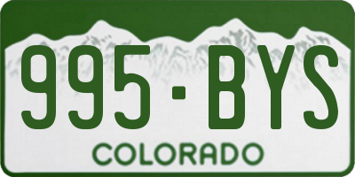 CO license plate 995BYS